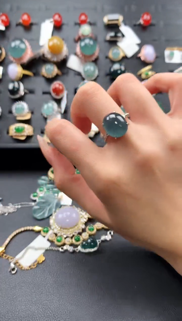 【闪购商品】翡翠戒指银S925镶嵌56436534