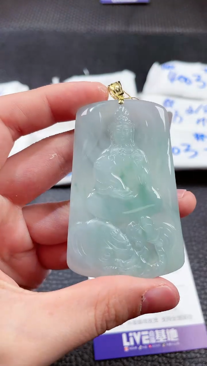 【闪购商品】翡翠18K金镶嵌颈饰00001898普贤