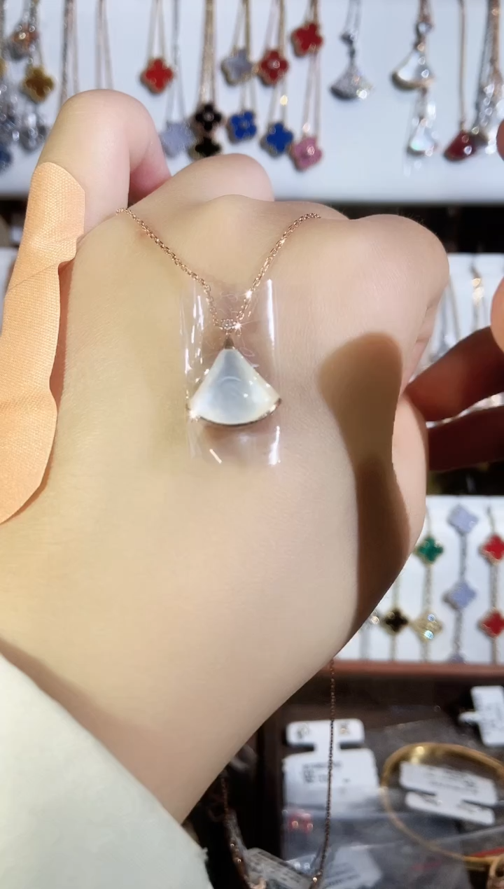 【闪购商品】贝壳（贝母）套链18K金镶嵌贝母k玫