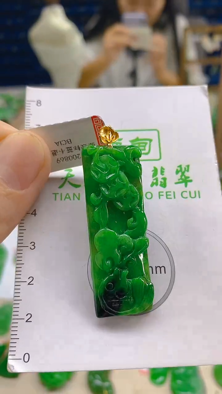 颈饰18K金镶嵌翡翠新号开播 全场乱卖