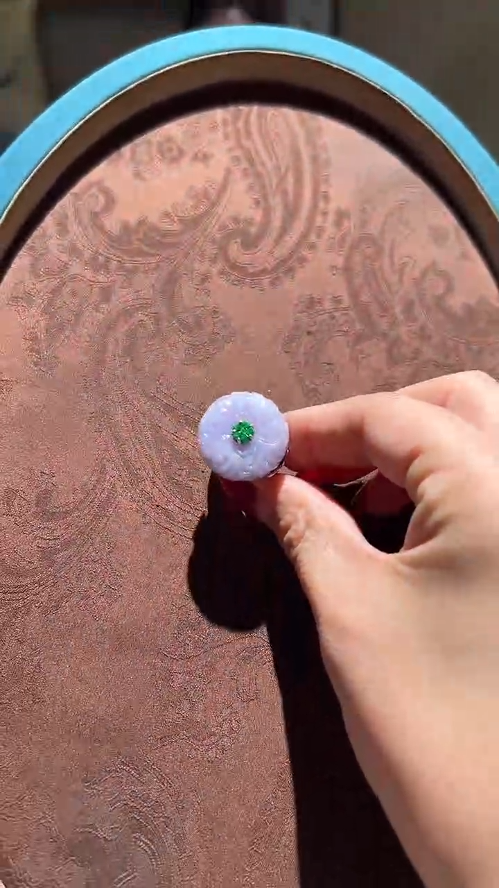 【闪购商品】翡翠戒指银S925镶嵌红翡绿翠 18号