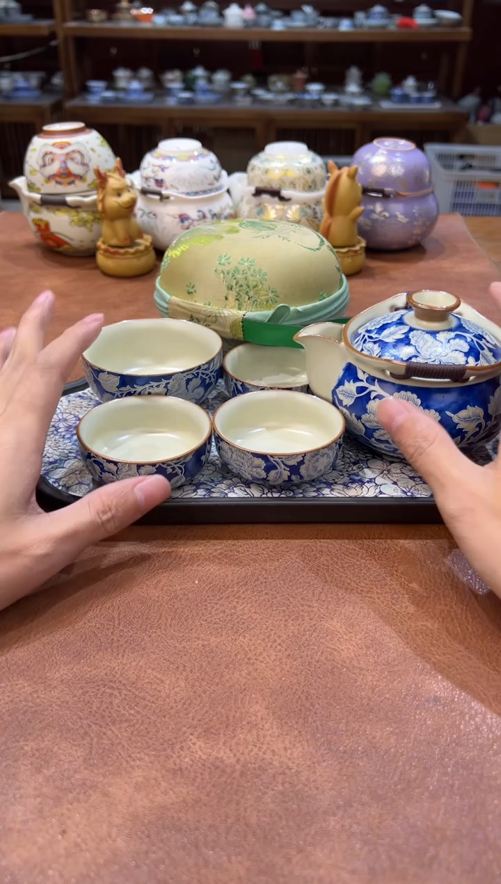 真的很便宜会开片的旅行茶具