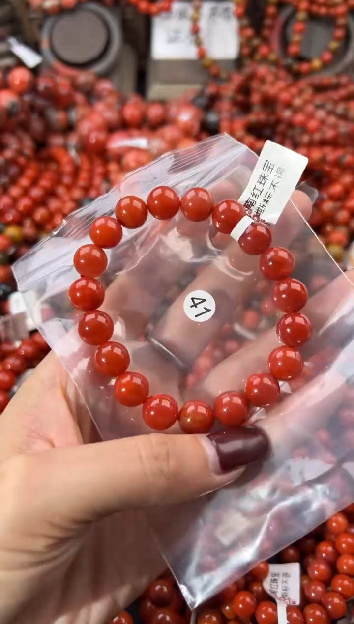 未镶嵌手串南红玛瑙渣*10