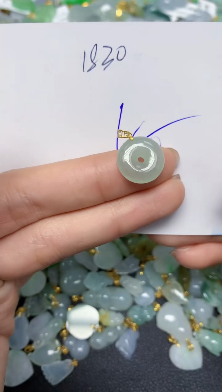 【闪购商品】翡翠颈饰18K金镶嵌 天然翡翠A货