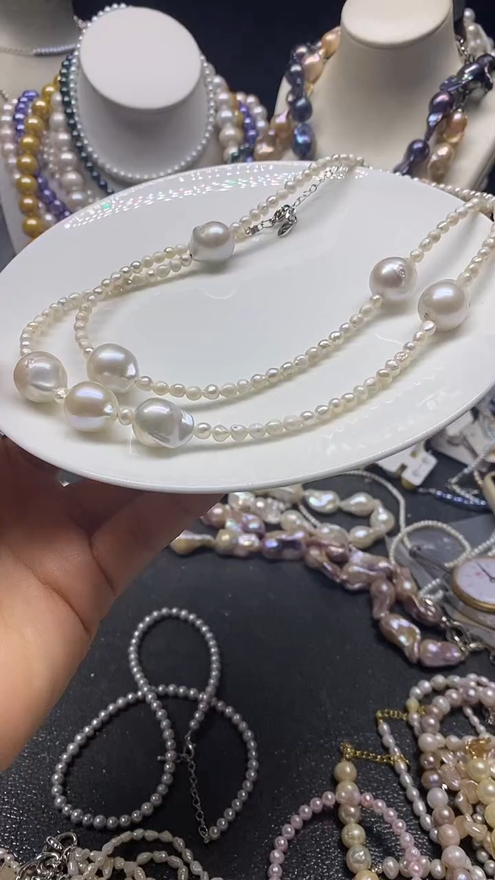 颈饰未镶嵌淡水珍珠多人