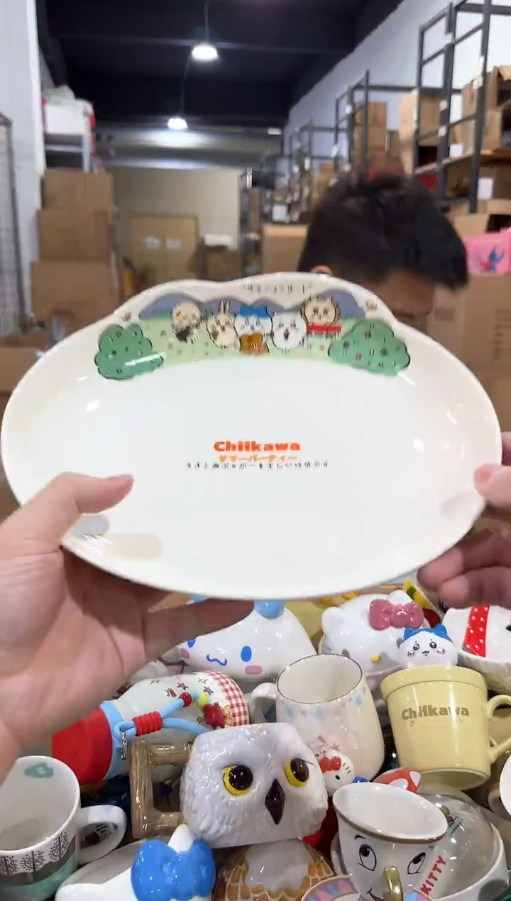 瓷片原盒次卡蛙餐盘