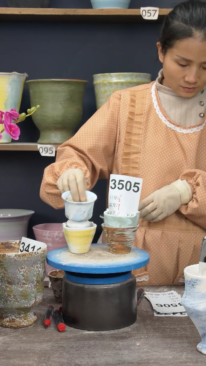 景德镇花盆默认微瑕【只能种，不能当套盆用】3505