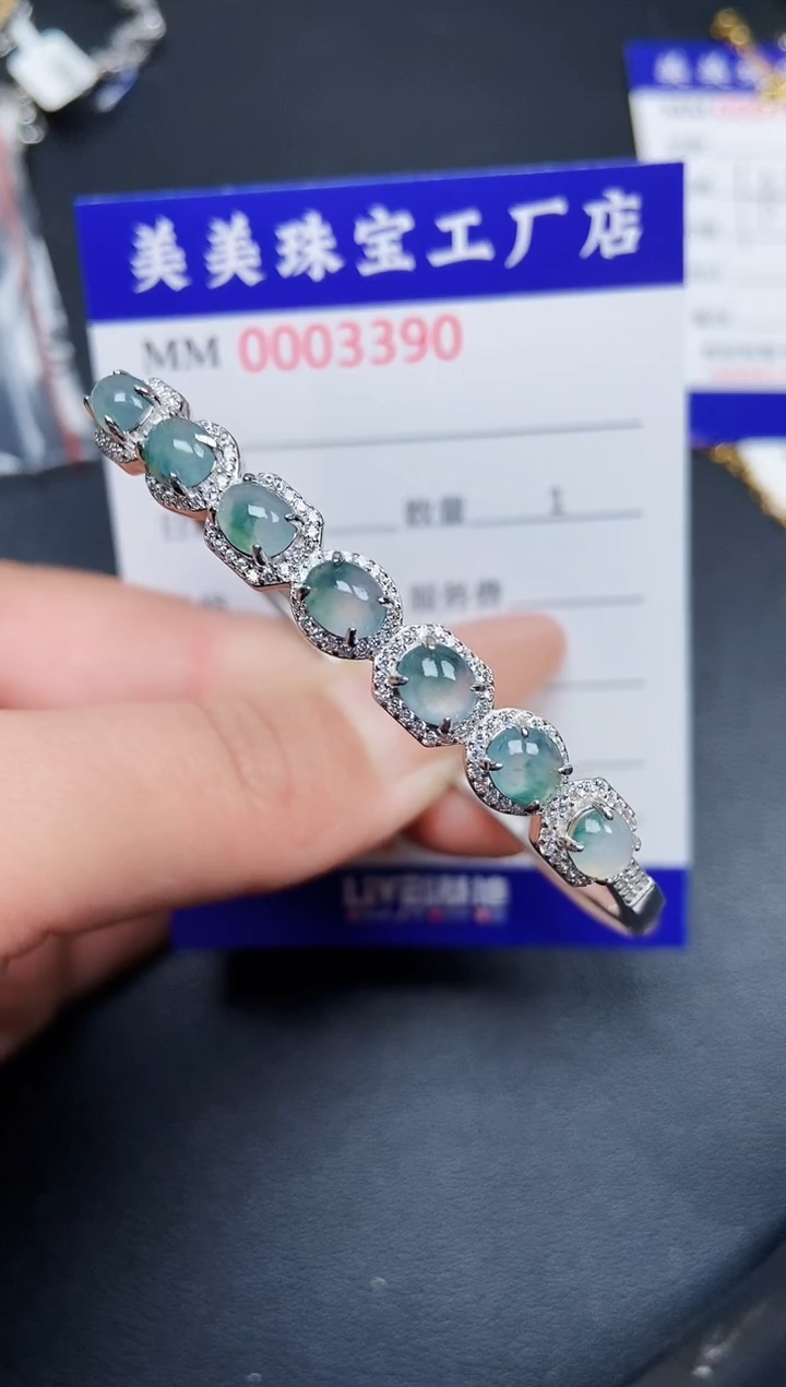 【闪购商品】翡翠颈饰银S925镶嵌3390