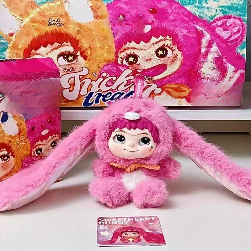狐狐兔兔捣蛋日记潮玩手办毛绒玩具