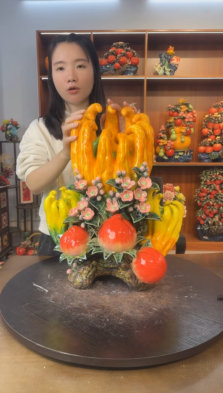 陶瓷福寿双全大佛手