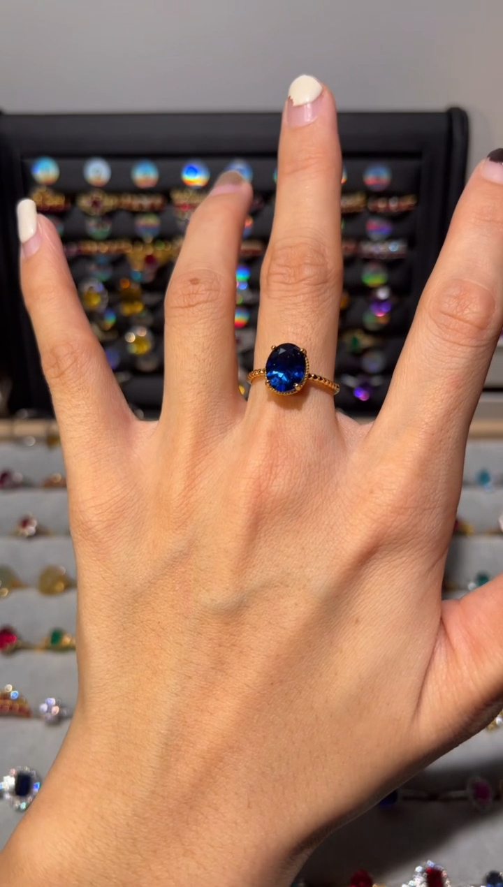 【闪购商品】蓝宝石戒指银S925镶嵌4864513215