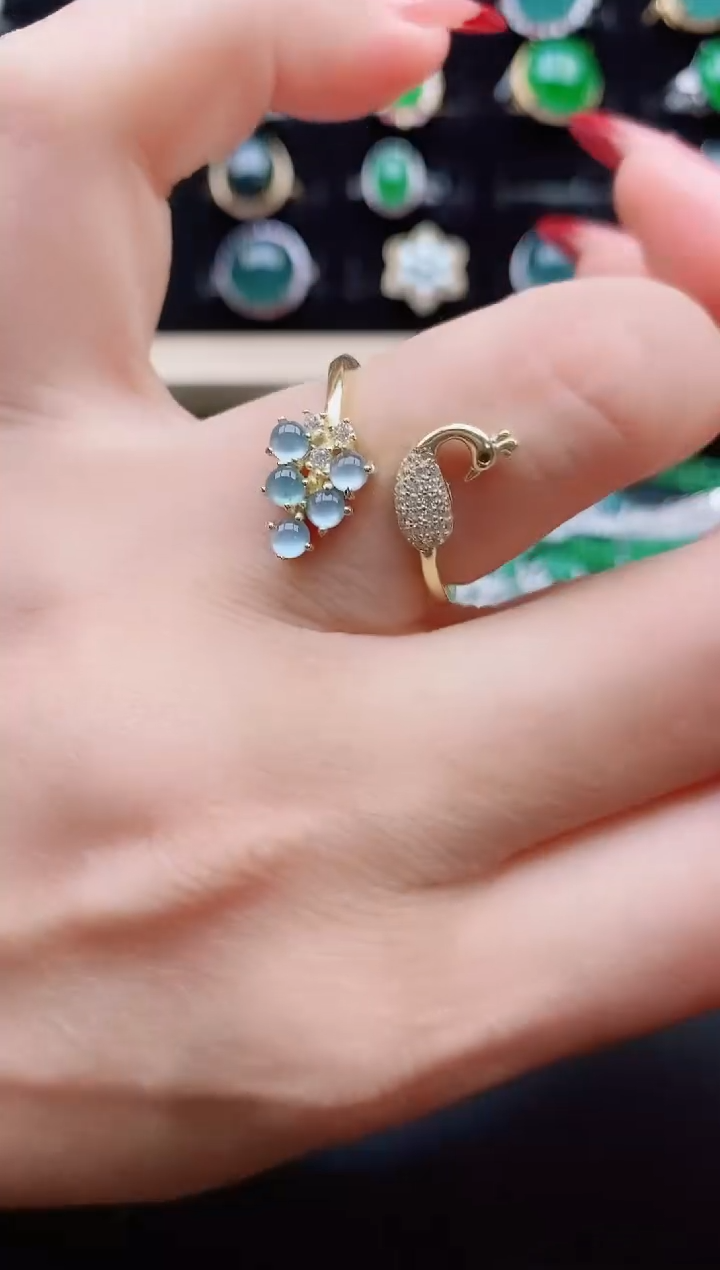 【闪购商品】翡翠戒指银S925镶嵌3213