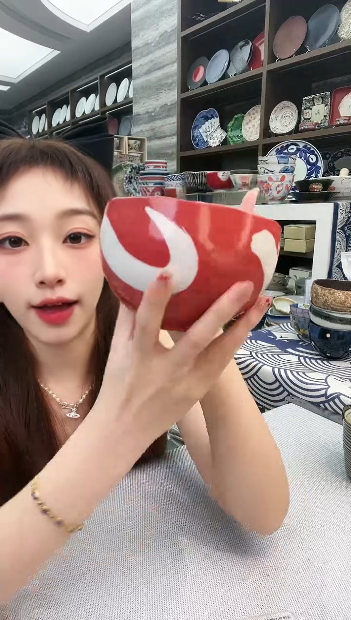 陶仁峰饭碗12cm一支红色