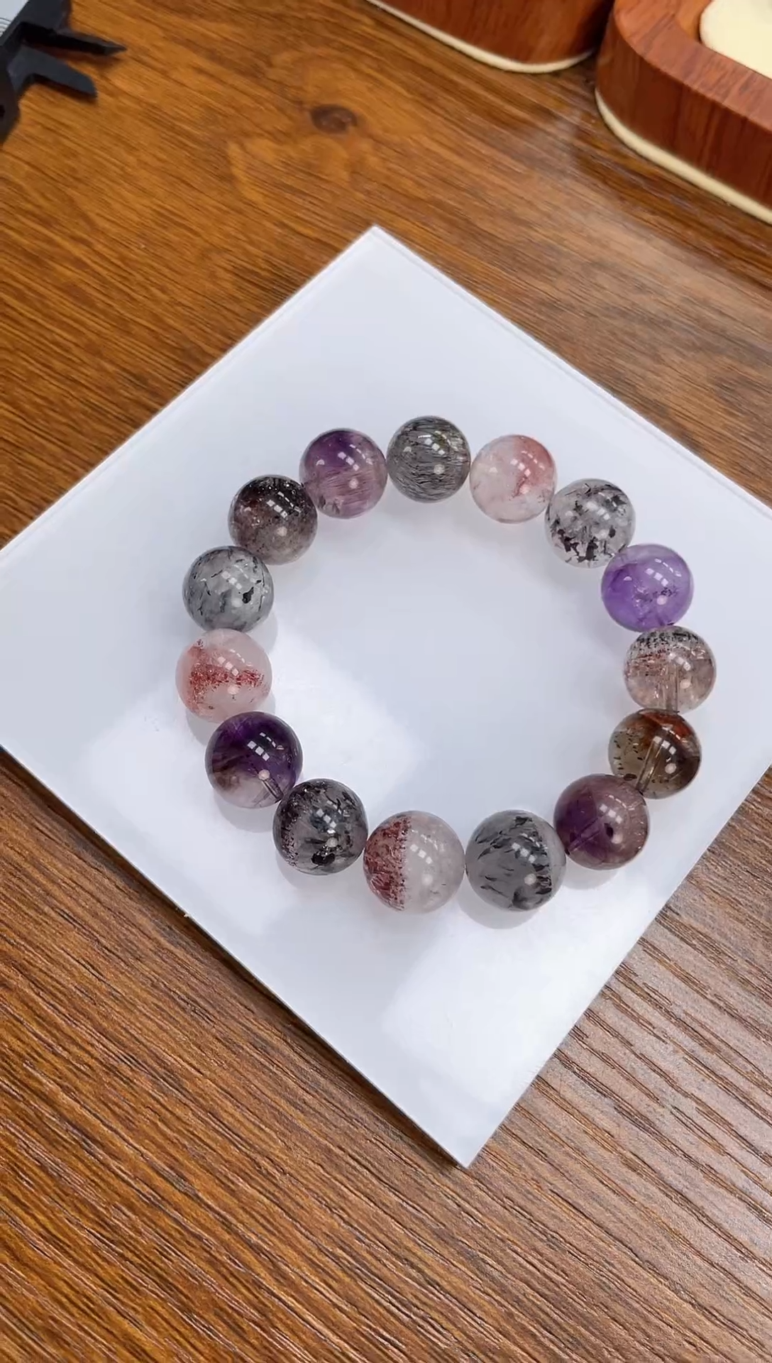 【闪购商品】水晶手链未镶嵌天然超七12mm多样性发一