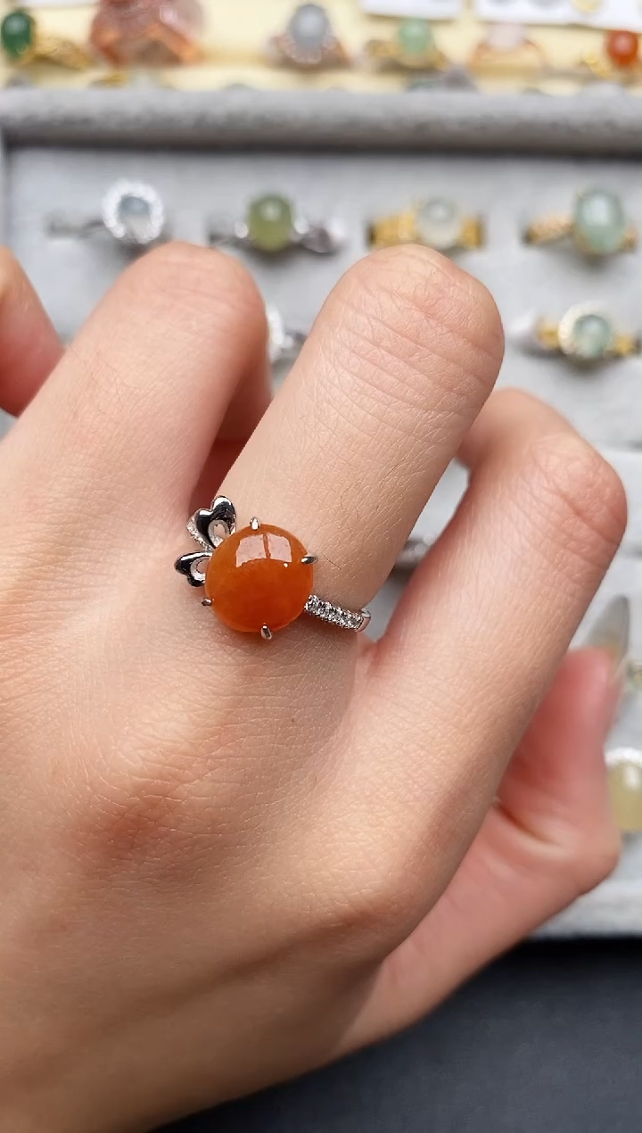 【闪购商品】翡翠戒指银S925镶嵌44444444+9