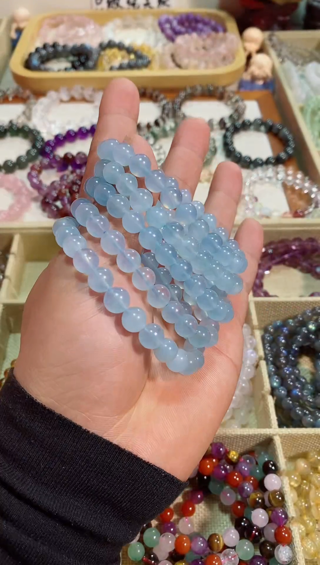 【闪购商品】水晶手链未镶嵌海蓝宝8M+ (多样性发其一）