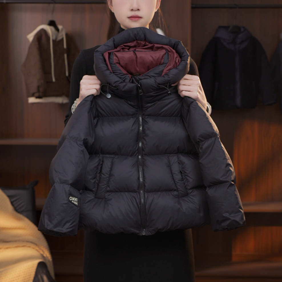 【现货】2025C新款新国标鹅绒服时尚百搭连帽宽松加厚儿童羽绒服