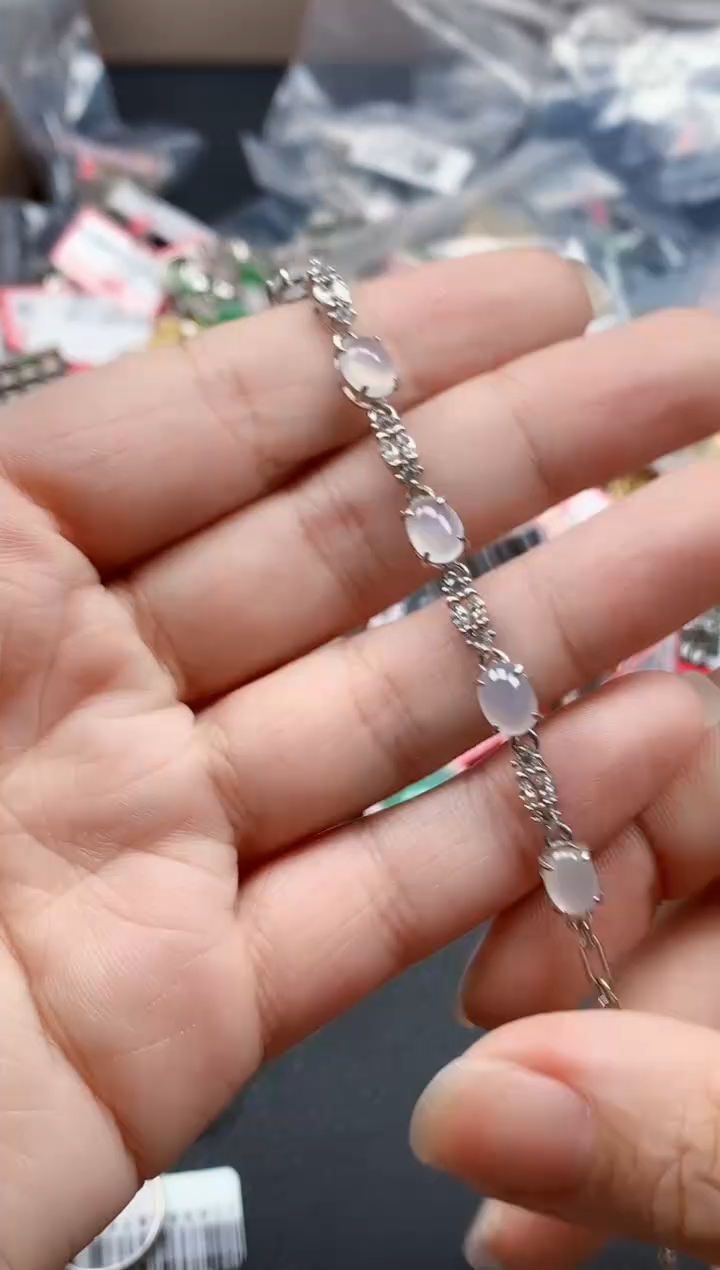 银S925镶嵌戒指翡翠天然A货缅甸翡翠