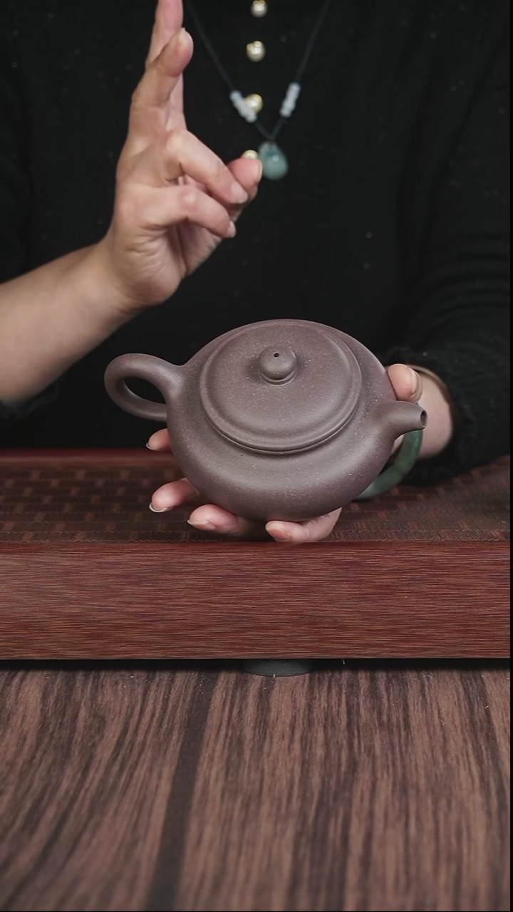 【闪购商品】紫砂茶壶lw  粗砂天青  仿古