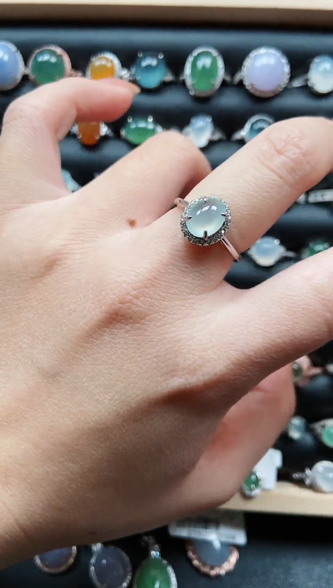 【闪购商品】翡翠戒指银S925镶嵌333333333