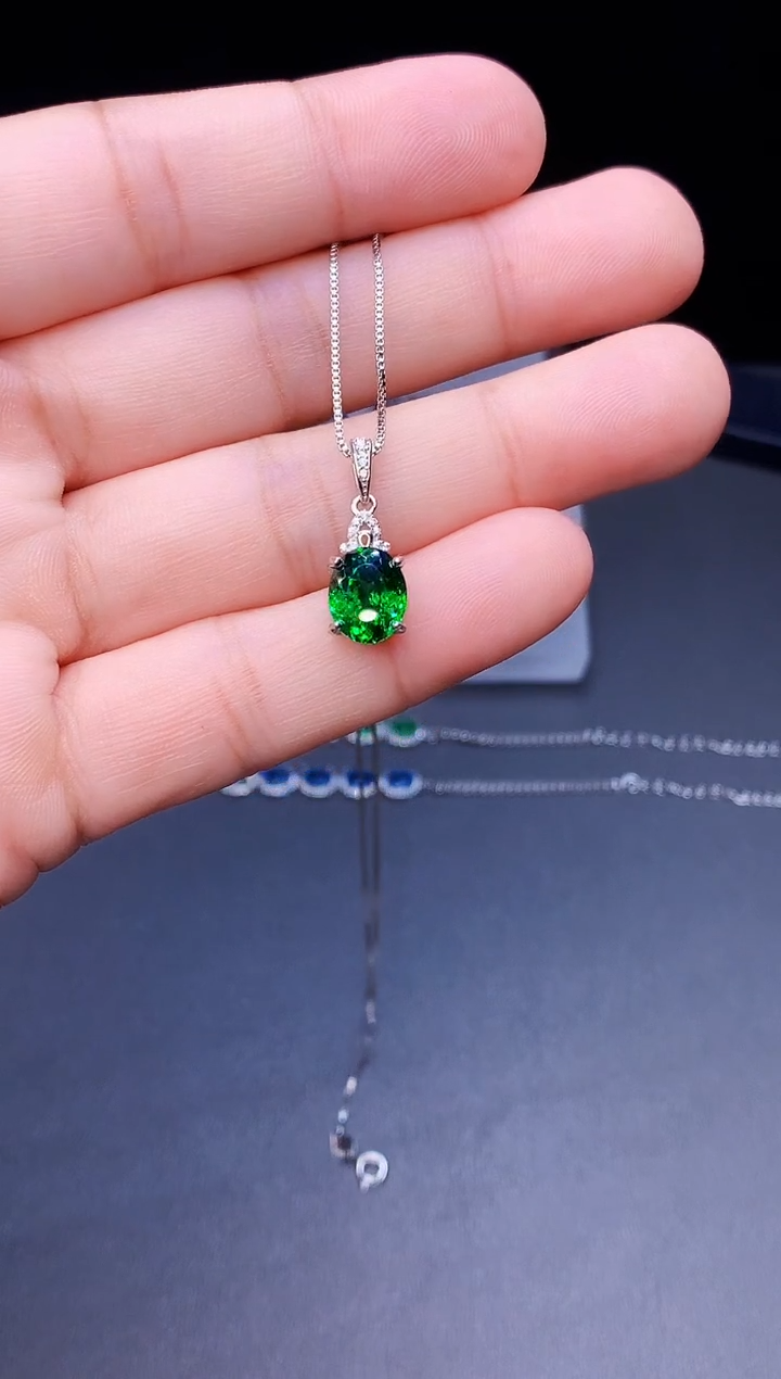 颈饰银S925镶嵌石榴石22