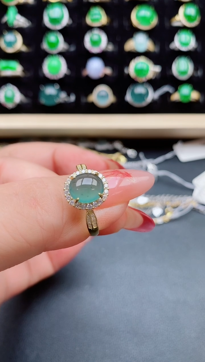 【闪购商品】翡翠戒指银S925镶嵌321321