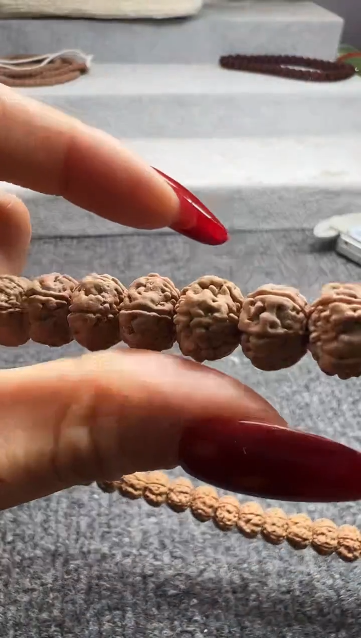 金刚菩提手串老树王长串9-11mm左右礼盒皮袋手套刷子