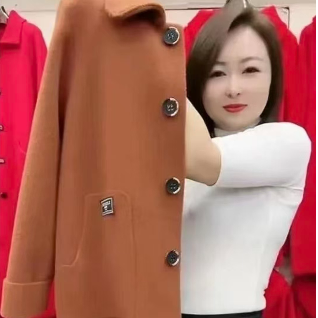 直播时尚洋气百搭小众炸街高冷酷飒女装大衣女秋冬大气保暖外套