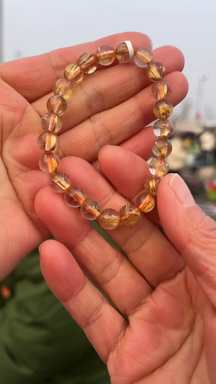 【闪购商品】发晶手链未镶嵌天然钛晶手串多样性发一8mm