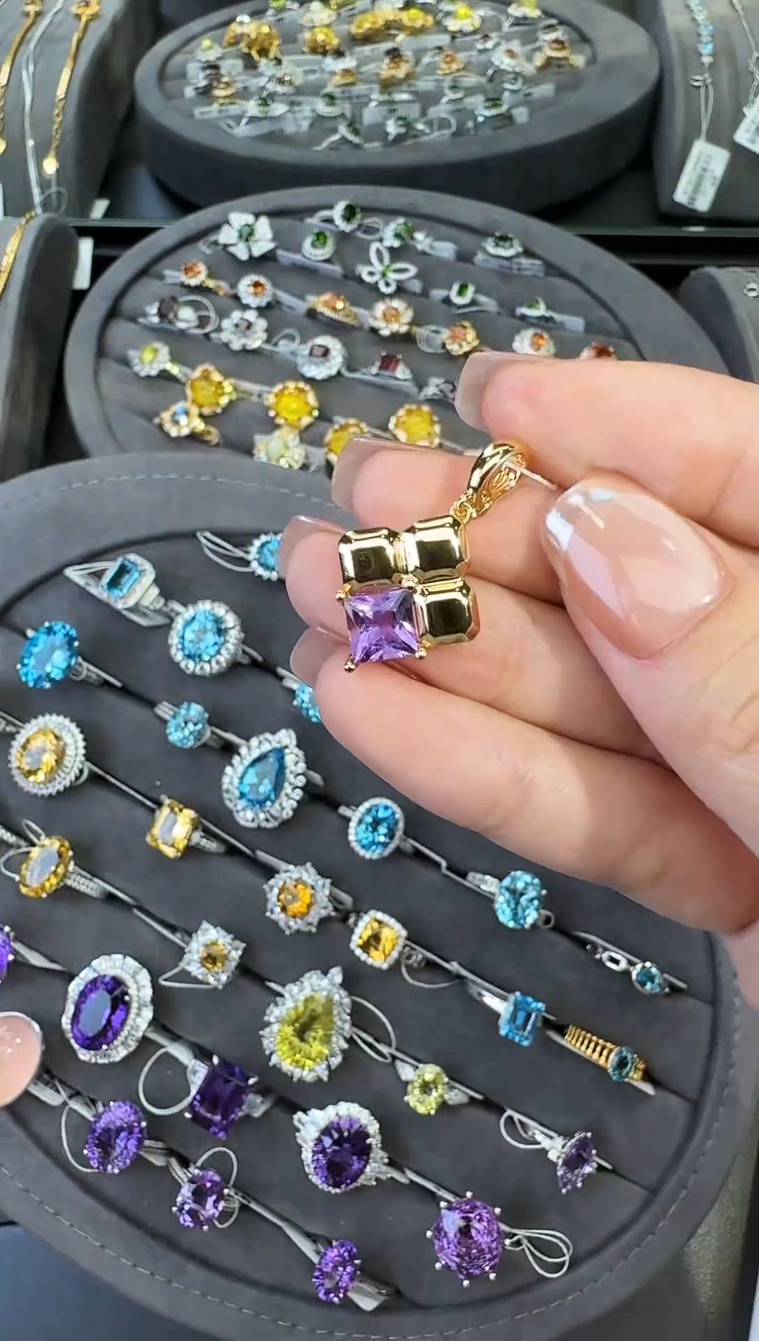 吊坠(不含链)银S925镶嵌紫晶[七天鉴赏]