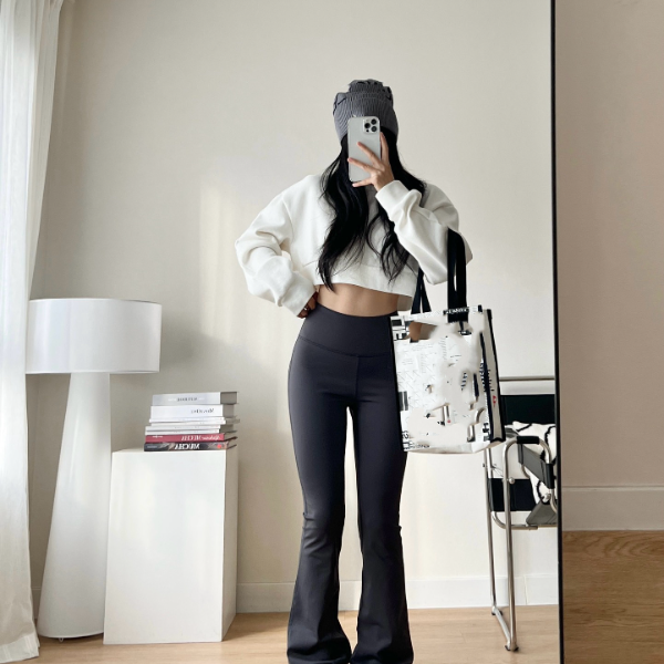 QINGXIN服饰6  新款时尚显瘦女士瑜伽微喇裤