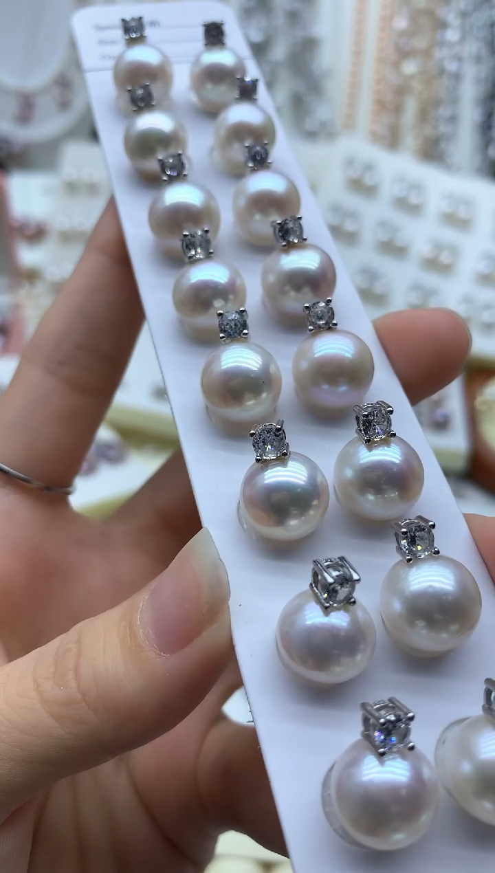 淡水珍珠银S925镶嵌吊坠(不含链)多样性发其一非无暇11mm