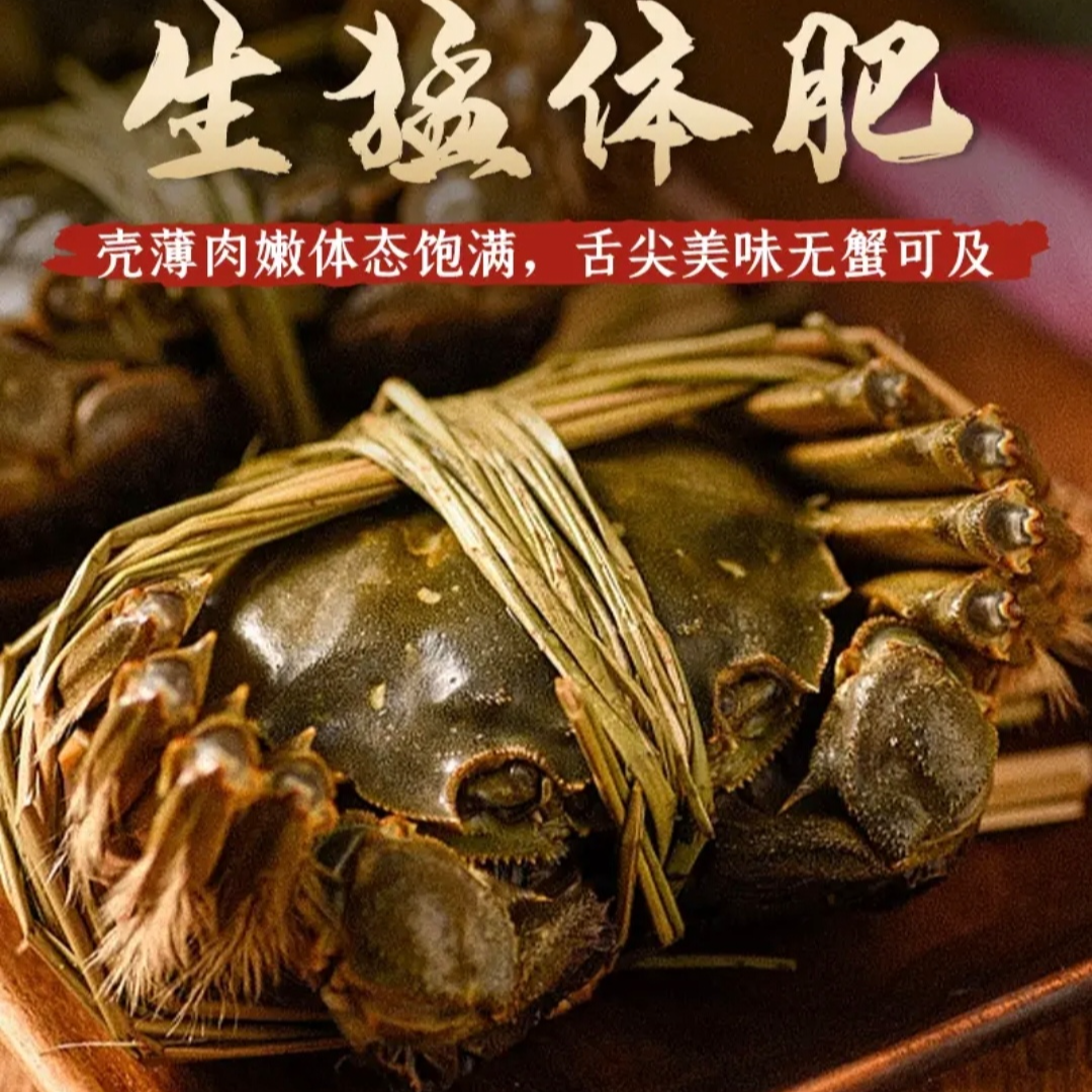 【活蟹】苏州精品大闸蟹全公蟹6.0-5.7两5对/4对 顺丰/京东冷链直发