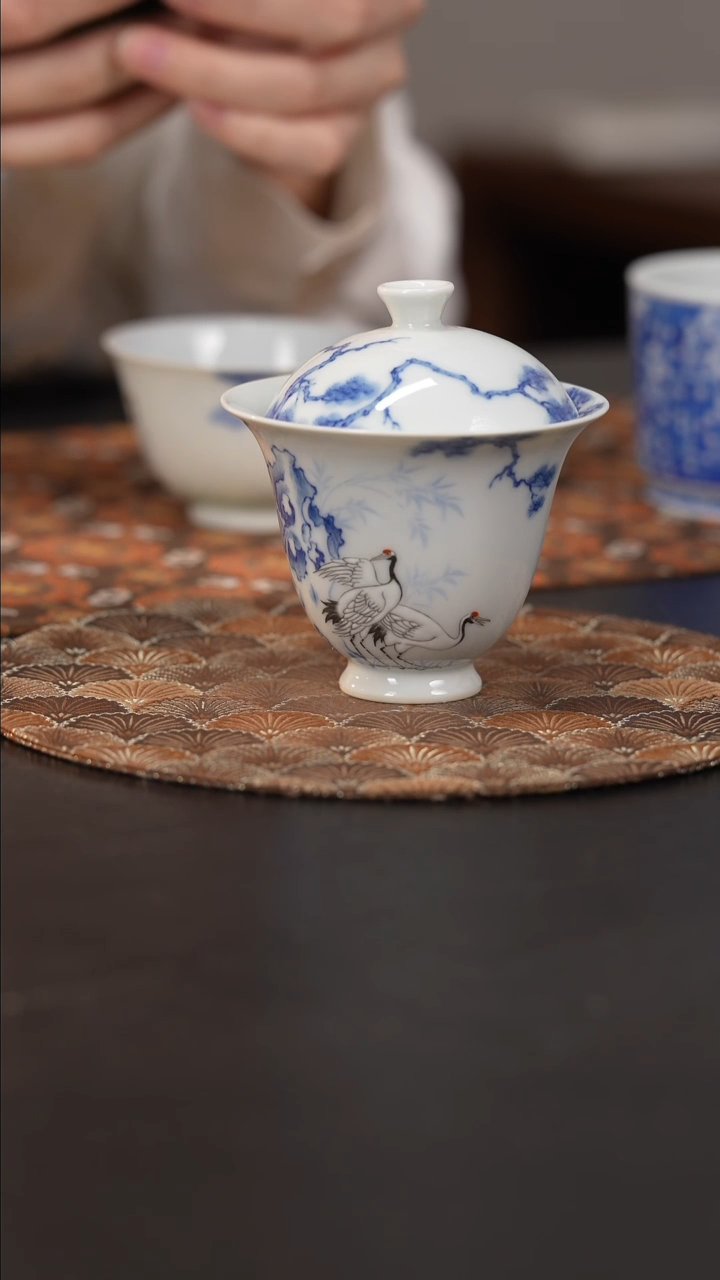 【闪购商品】杯晴山素华青花加彩