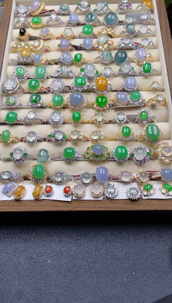 银S925镶嵌戒指翡翠16