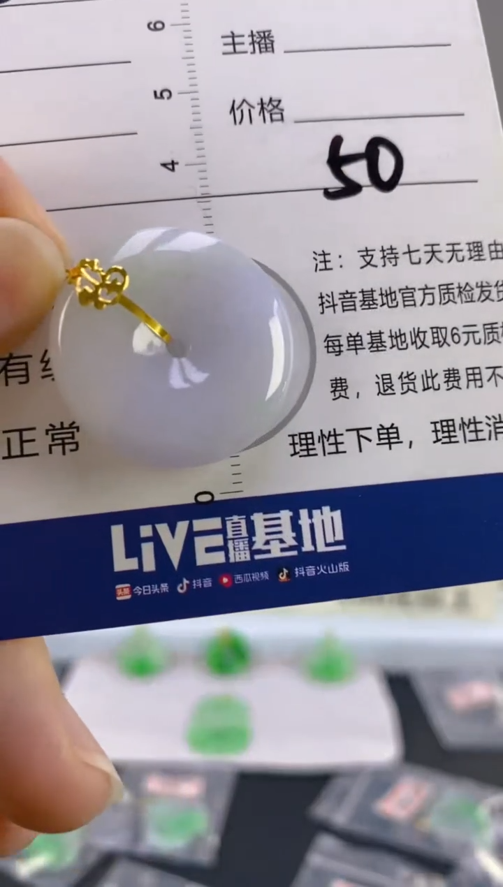 【闪购商品】翡翠颈饰18K金镶嵌天然A货翡翠