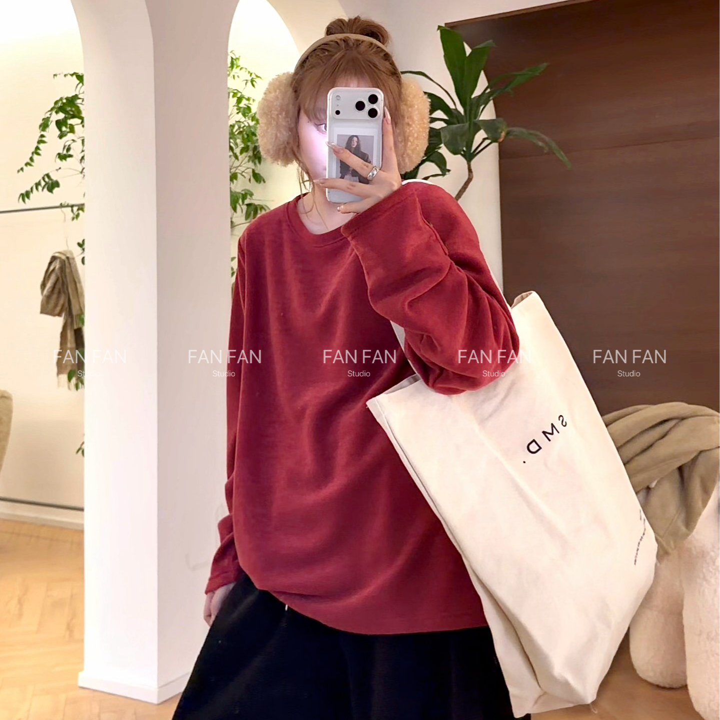 【夏夏】软绒方糖-大码冬季爆款纯色百搭显瘦保暖长袖卫衣F0094