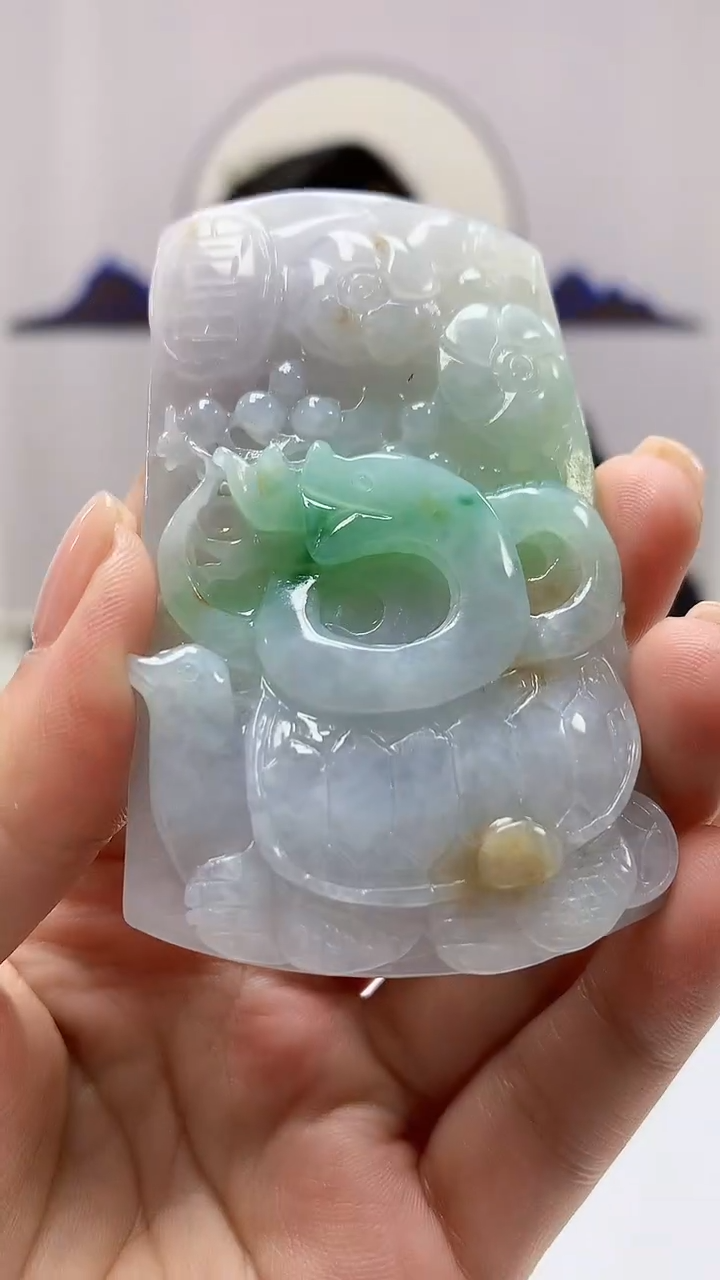 【闪购商品】定制翡翠未镶嵌5152ms-毛货挂件154