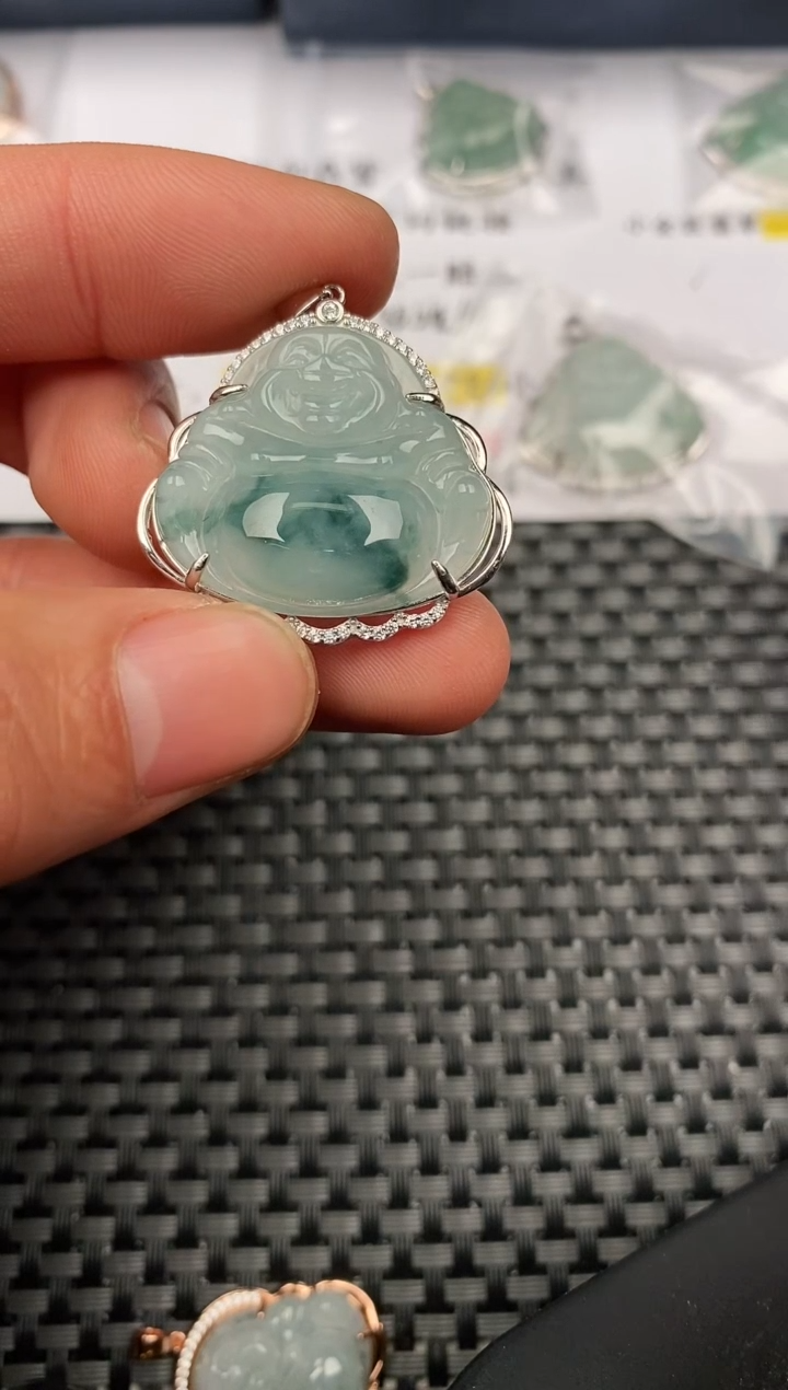 【闪购商品】翡翠颈饰银S925镶嵌挂件