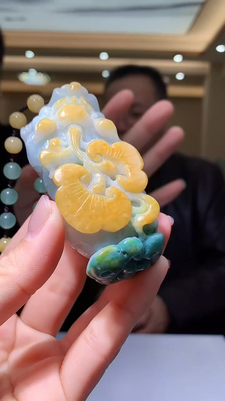 【闪购商品】定制翡翠未镶嵌1089hm-毛货挂件