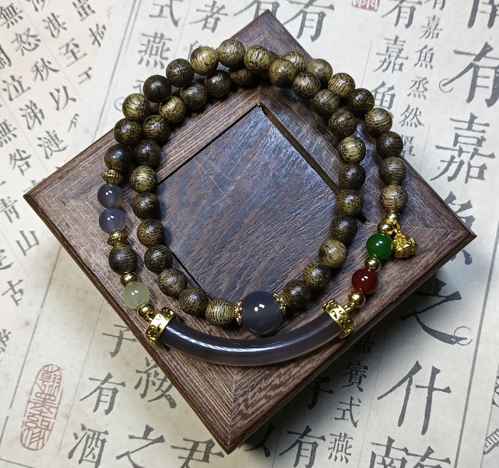 JG0065-玛瑙0.6双圈手串+礼盒