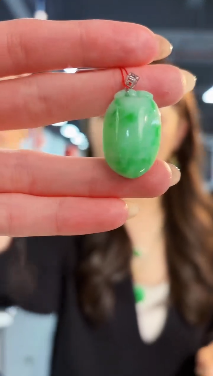 【闪购商品】翡翠颈饰18K金镶嵌缅料A货/支持复检/一件