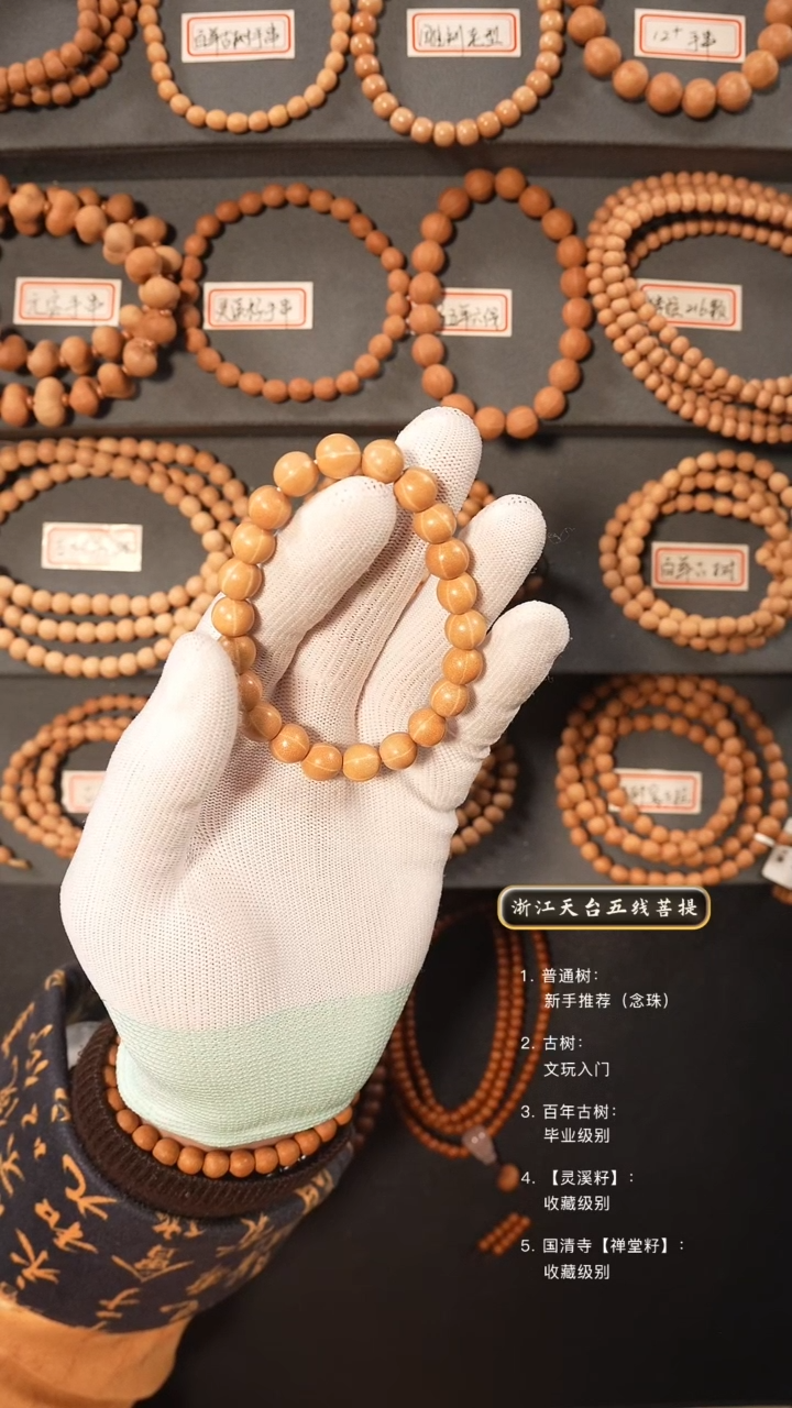 【闪购商品】五线菩提吊坠去皮手串9+10+