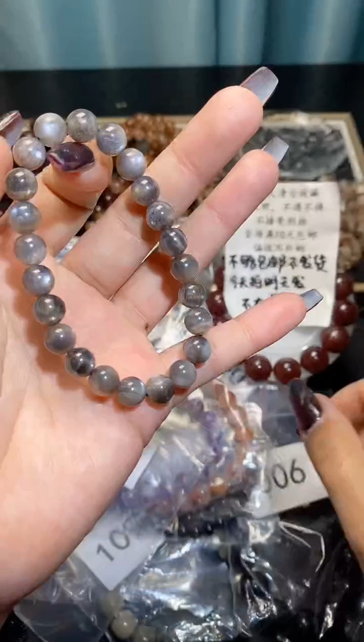 【闪购商品】水晶手串未镶嵌黑金骨干石编码181