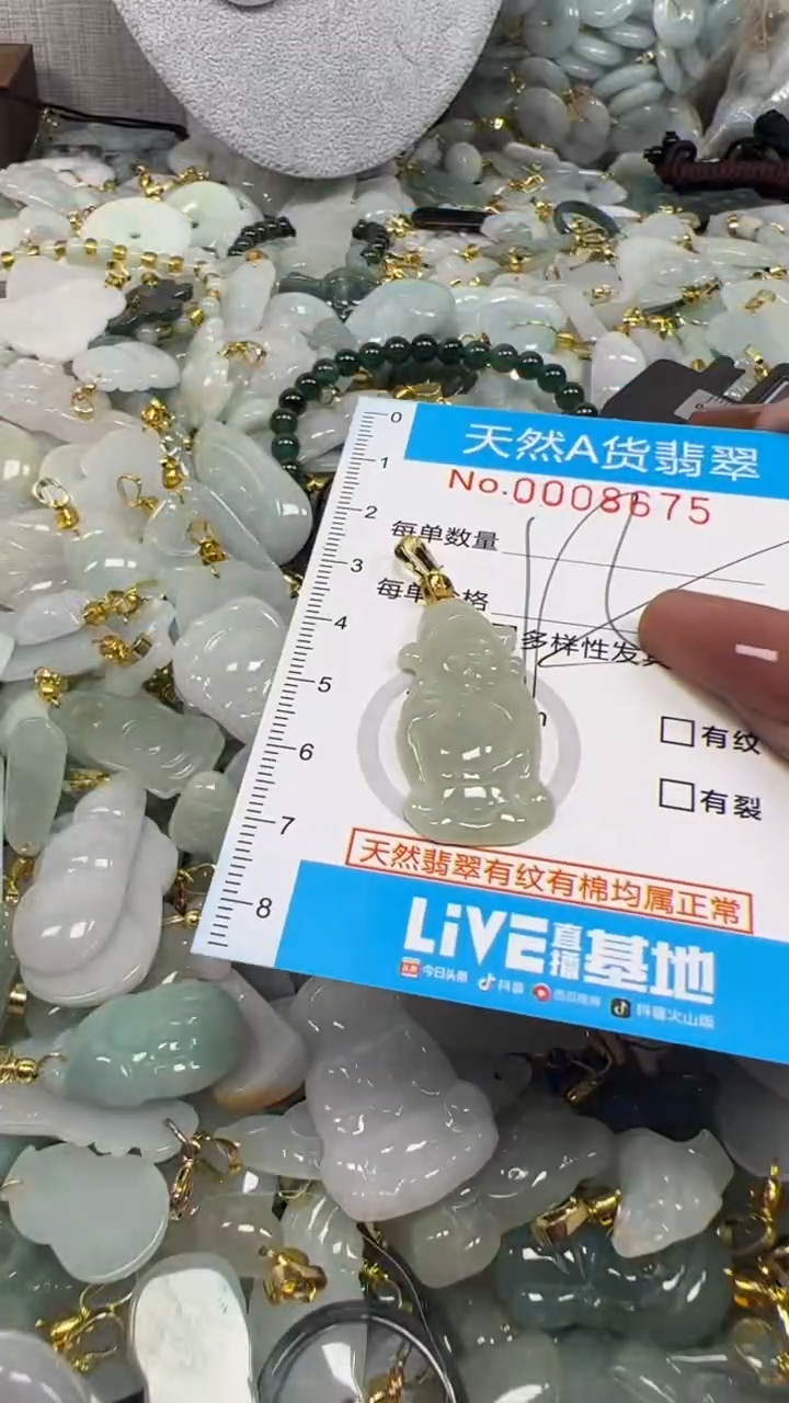 翡翠未镶嵌颈饰净货挂件-8675