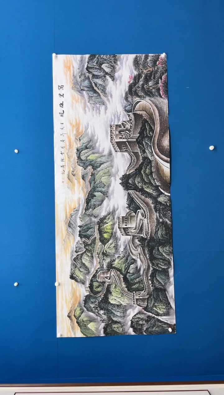 【闪购商品】国画张-金色华章原作山水/无框/W带画册