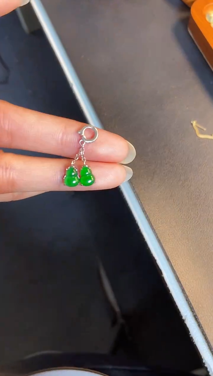 吊坠(不含链)银S925镶嵌翡翠1