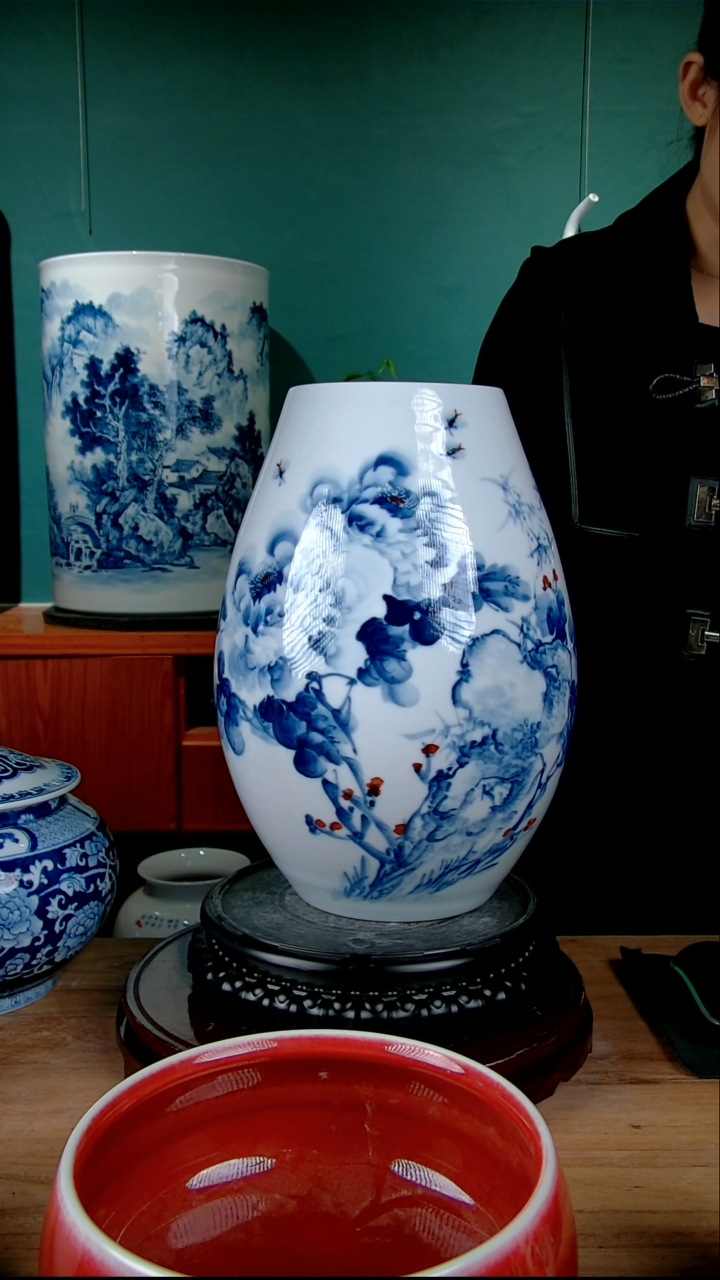 摆件陶景德镇手绘陶瓷888