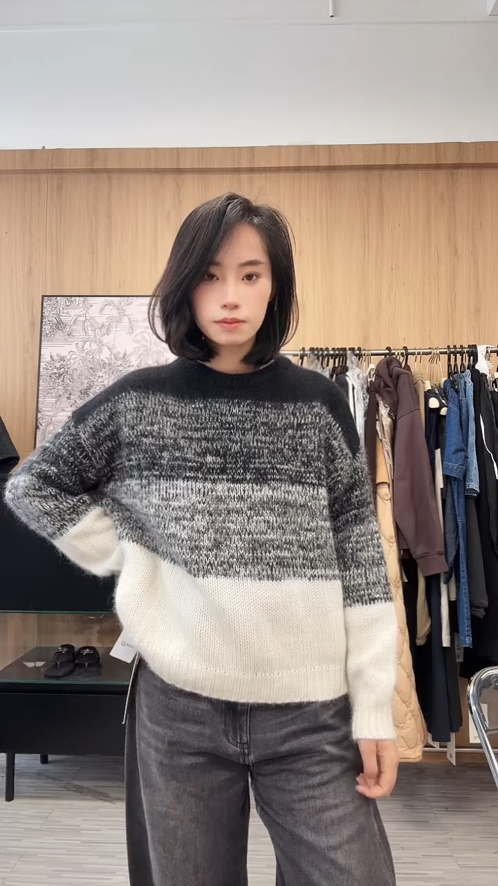 浣熊绒羊毛混纺上衣