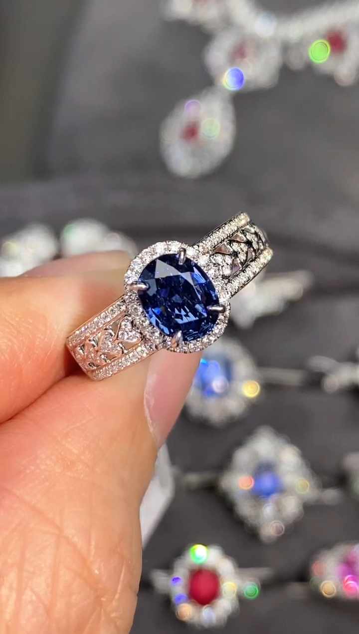 【闪购商品】蓝宝石戒指18K金镶嵌1.16ct/新年开工价